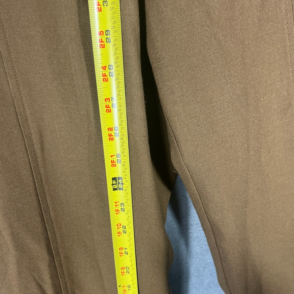 Liz Claiborne Womens Dress Pants 14 Brown Metro Twist Straight Wool NWT Vintage - Picture 5 of 8